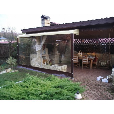 Folia przeźroczysta PVC na taras, do altany