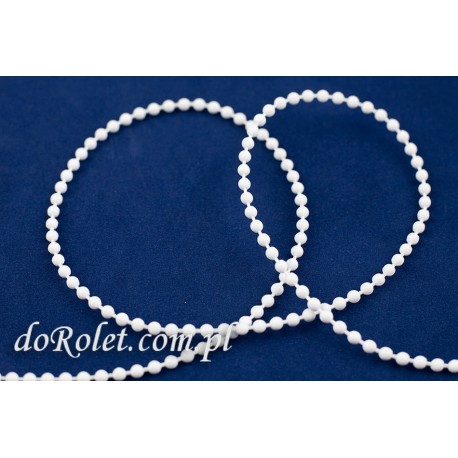 White Roller Blind Ball Chain 3.0 mm | Quality PVC Chain