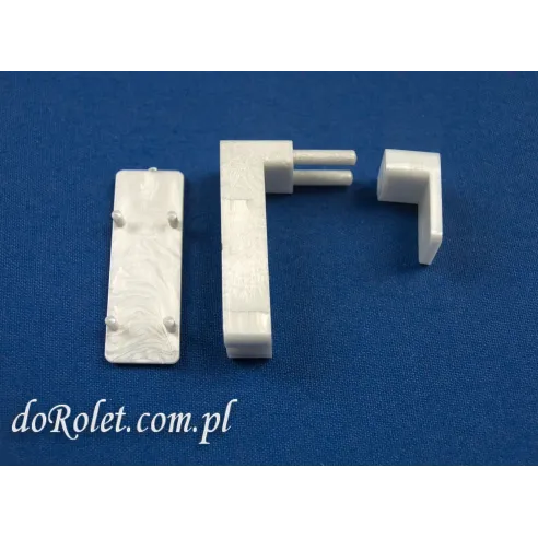 Non-invasive adjustable bracket for pleated blinds - white