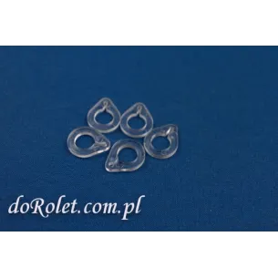 Transparent Pear-Shaped Cord Rings for Roman Blinds – PVC 15mm