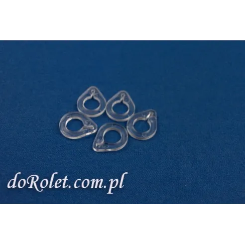 Schnurring Birnenform für Raffrollos – Transparent PVC 15mm