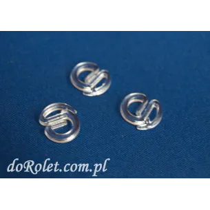 S-Haken Schnurführung für Raffrollos | Transparente PVC Öse 13mm