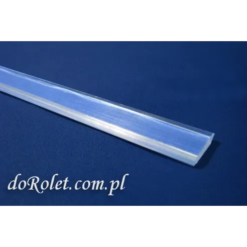 Transparent PVC Weight Bar for Roman Blinds & Curtains | Custom Cut 18x5mm
