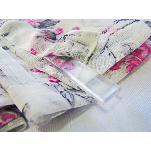 Transparent PVC Weight Bar for Roman Blinds & Curtains | Custom Cut 18x5mm
