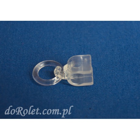 Clip mit Ring für Raffrollos – Montage ohne Nähen | Transparentes PVC