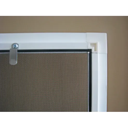 White Aluminum Fly Screen Profile - Extruded Window Frame Section