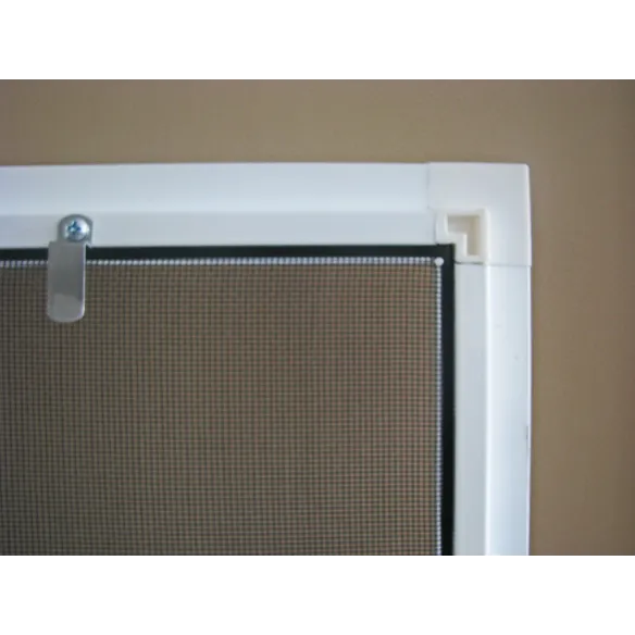 White Aluminum Fly Screen Profile - Extruded Window Frame Section