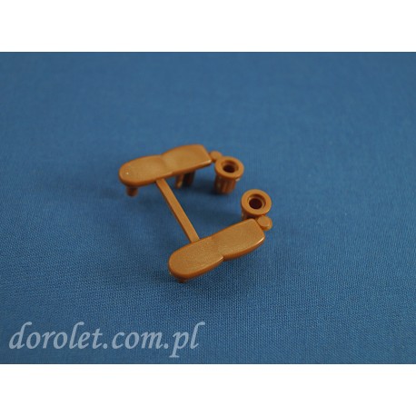 End caps for aluminium beam - golden oak