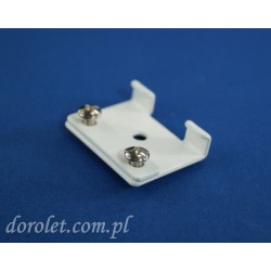 Klema biała z wkrętami do szyny aluminiowej