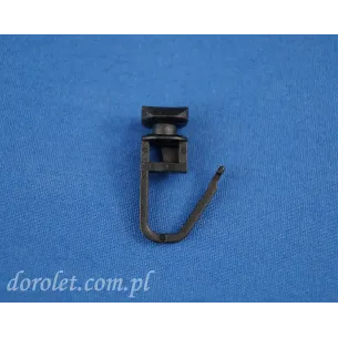 Agrafka ze ślizgiem do szyny aluminiowej sufitowej - czarny