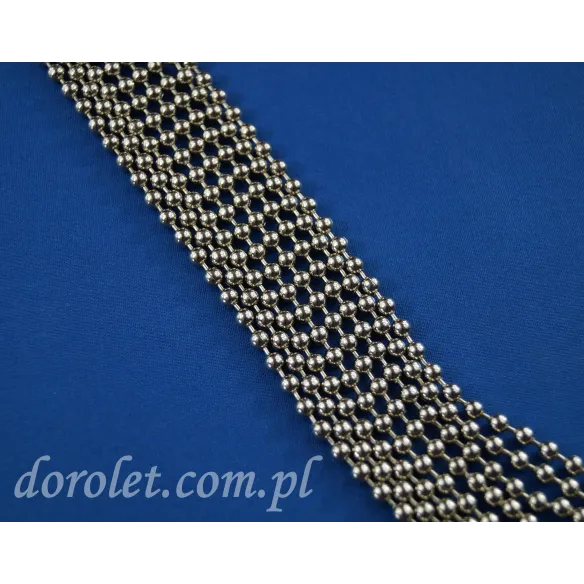 Pętla łańcuszka do rolet - metalowa srebrna