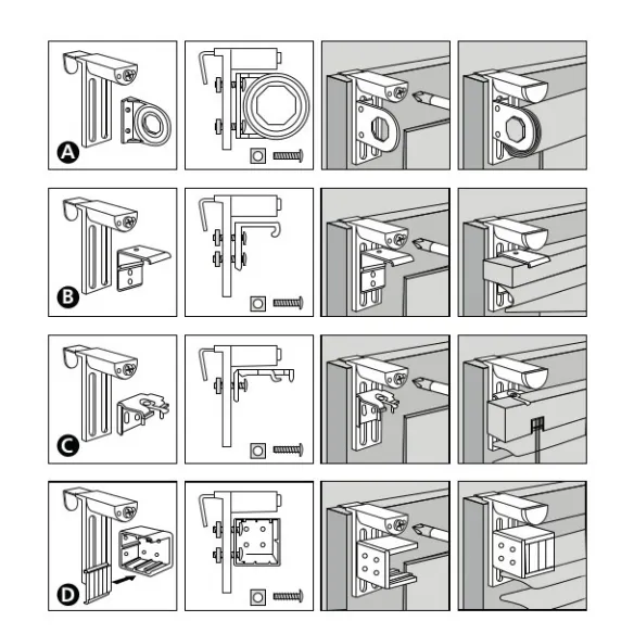 Długi bezinwazyjny uchwyt do rolet i żaluzji