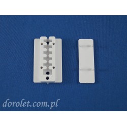 Mounting plate for pleats - white