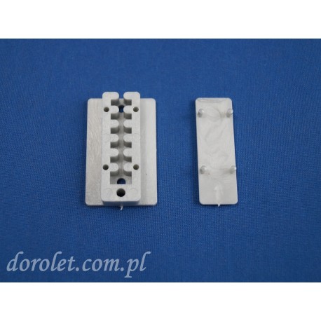 Pleat mounting plate - grey