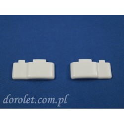 Zaślepki prowadnicy płaskiej rolety - biały