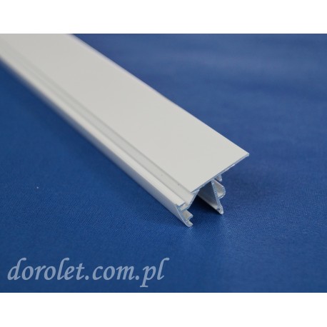White Aluminum Extension Profile for Besta Cassette | Drill-Free