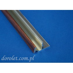 Przystawka aluminiowa do kasety rolety Besta - orzech