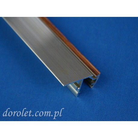 Przystawka aluminiowa do kasety rolety Besta - orzech