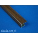 Prowadnica aluminiowa przestrzenna do rolet - orzech