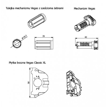 Napęd - mechanizm rolety Vegas Classic xl