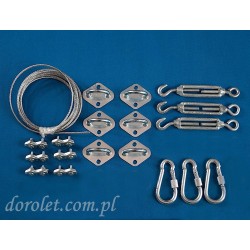 Zestaw montażowy do żagla przeciwsłonecznego 3L