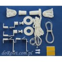 Mounting Kit 17 mm with Wire Besta White | Chain Mechanism for Mini Blinds