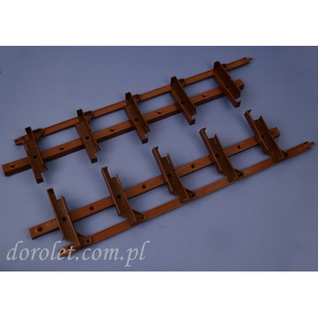 Movable Louvre Shutter Brackets 50cm - Dark Brown RAL 8011 | Garden Shutter System