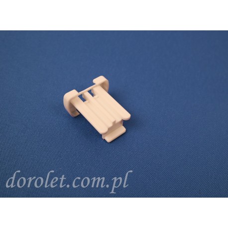 Aluminium pleat profile cover - white