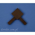 Narożnik do łączenia ramek moskitiery okiennej - brązowy