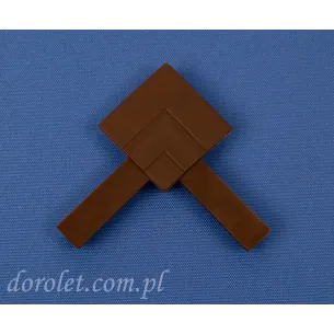 PVC Eckverbinder für Fliegengitter Spannrahmen – Walnuss