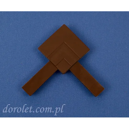 PVC Frame Corner Connector for Window Insect Screen – Walnut