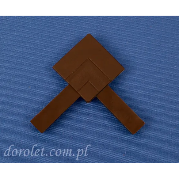 PVC Eckverbinder für Fliegengitter Spannrahmen – Walnuss