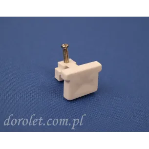 Zaślepka z wkrętem do szyny sufitowej TS - biała