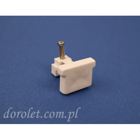 TS blanking plug with screw - white