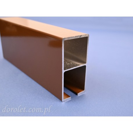 Prowadnica aluminiowa 80x40 do pergoli - brąz