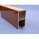 Prowadnica aluminiowa 80x40 do pergoli - brąz