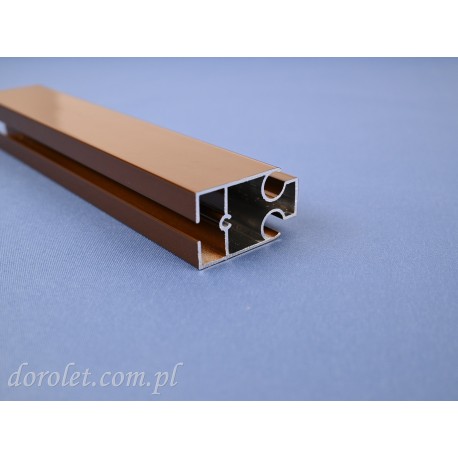 Aluminum Cross Profile for Pergola & Horizontal Blinds | 40x19 Brown RAL 8014