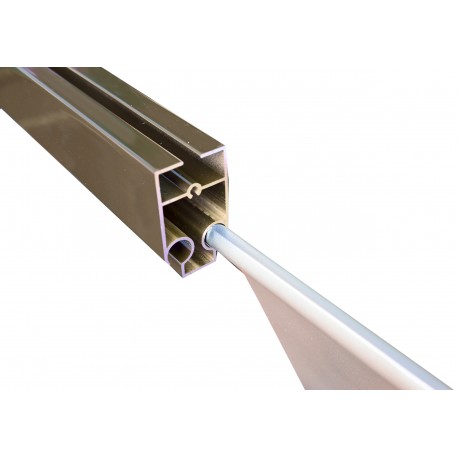 Aluminum Cross Profile for Pergola & Horizontal Blinds | 40x19 Brown RAL 8014