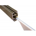 Aluminum Cross Profile for Pergola & Horizontal Blinds | 40x19 Brown RAL 8014