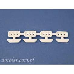 Zestaw zatrzasków do montażu plisy Vegas - biały