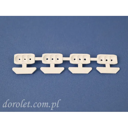 Mounting latch set for Vegas Pleated Blinds - white