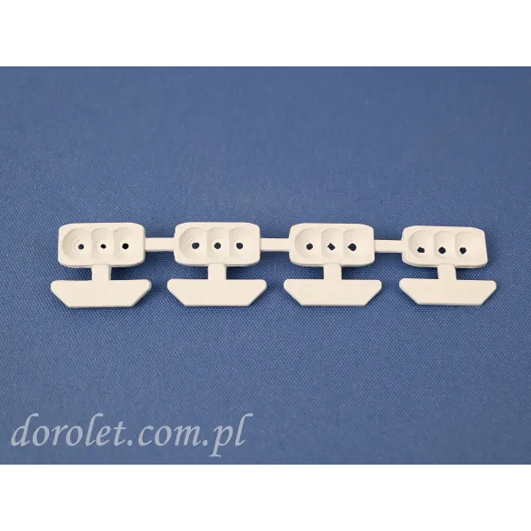 Mounting latch set for Vegas Pleated Blinds - white