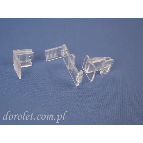 Non-Invasive Short Bracket for Vegas Pleated Blinds - Transparent PVC