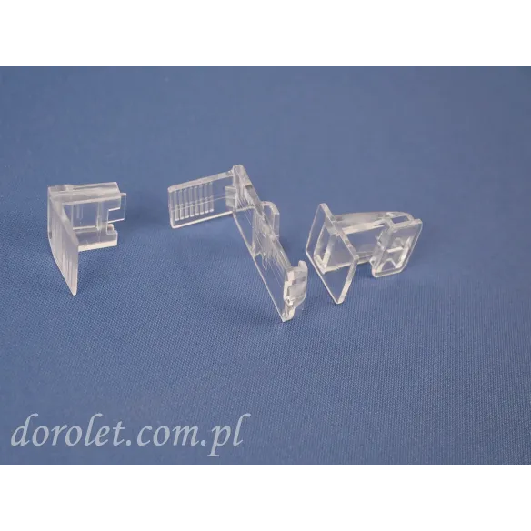 Non-Invasive Short Bracket for Vegas Pleated Blinds - Transparent PVC