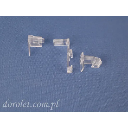 Non-Invasive Short Bracket for Vegas Pleated Blinds - Transparent PVC