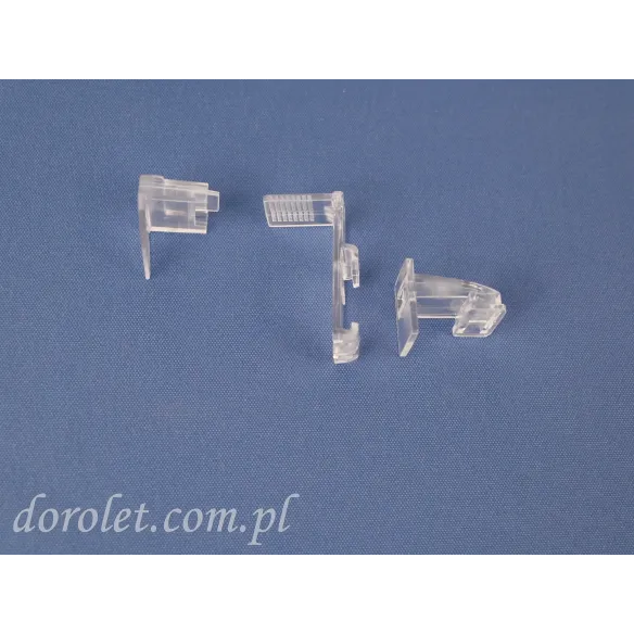 Non-Invasive Short Bracket for Vegas Pleated Blinds - Transparent PVC
