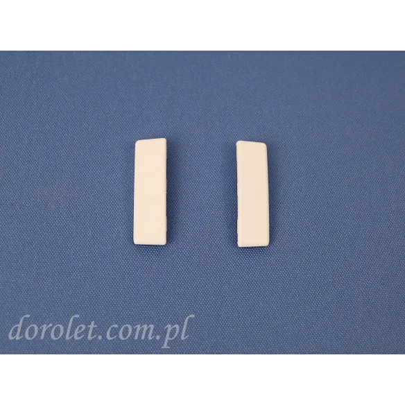 Vegas Pleated Blind Guide End Cap White (L+R Set) | Spare Parts