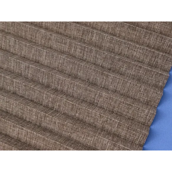 Tkanina plisowana melange 739 brąz