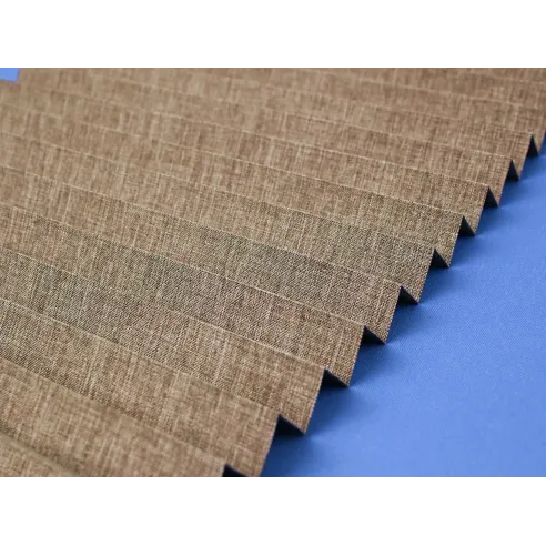 Pleated fabric melange 737 light  brown