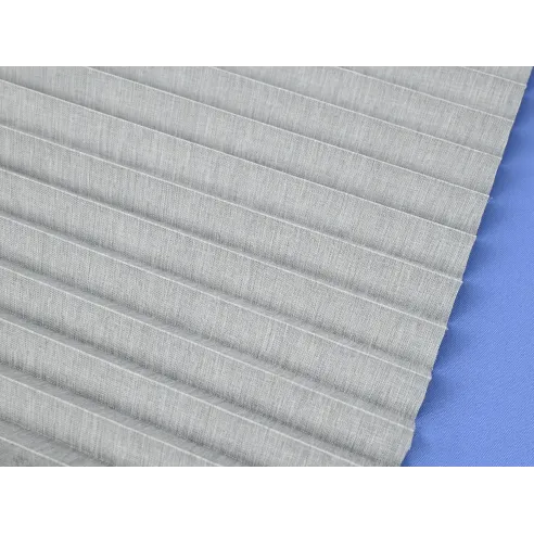 Pleated fabric melange 732 light grey